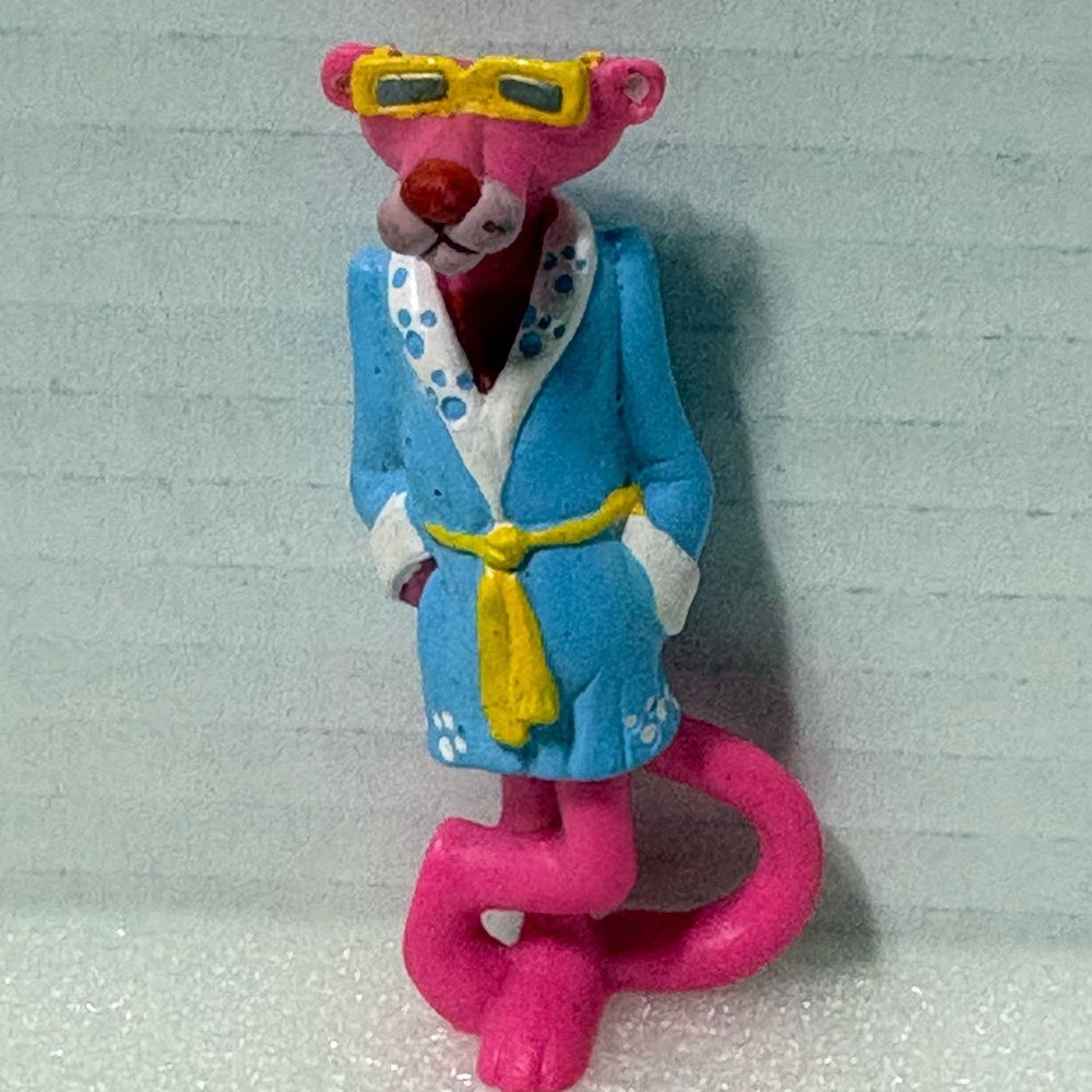 Pink Panther Figurine with Blue Robe